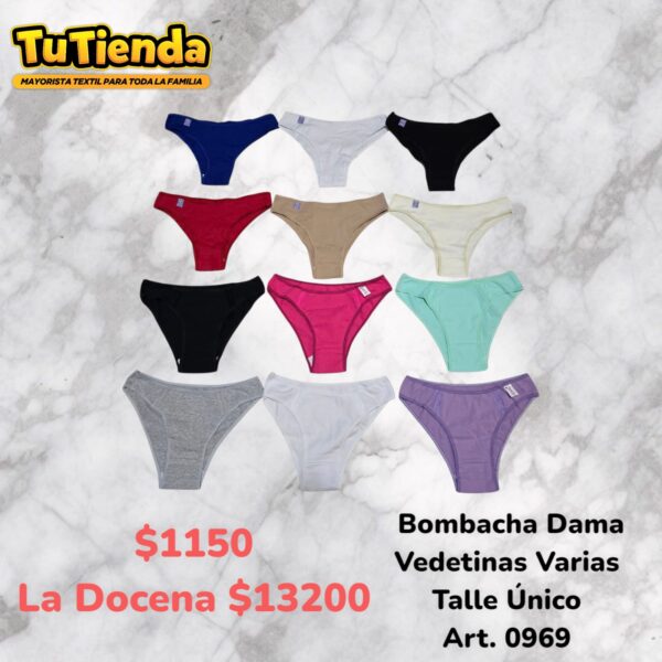 Bombacha Dama Vedetina Modelos Varios. Art. 0969.