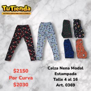 Calza Nena Modal Estampado. Art. 0369.