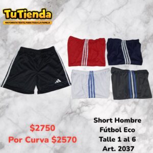 Short Hombre Futbol. Art. 2037.