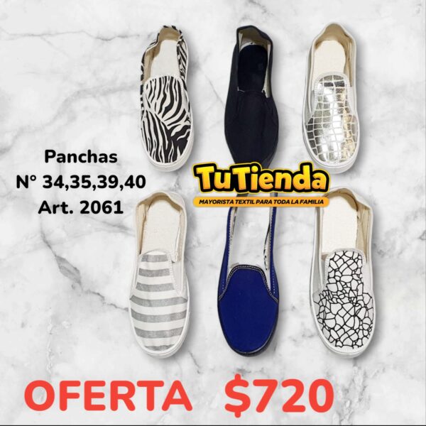 Zapatillas Panchas Inyectadas. Art. 2061.