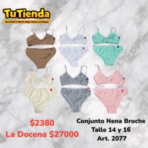 Conjunto Nena Iniciador Broche. Art. 2077.