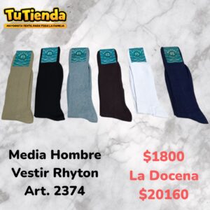 Media Hombre Vestir Algodón Rython. Art. 2374.