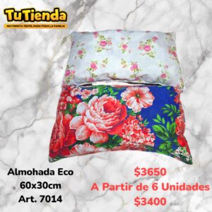 Almohada Eco con Bellon Medidas 30 x 60 Cm. Art. 7014.
