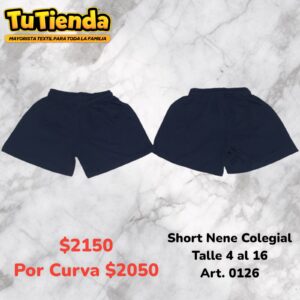 Short Nene/a Colegial. Art. 0126.