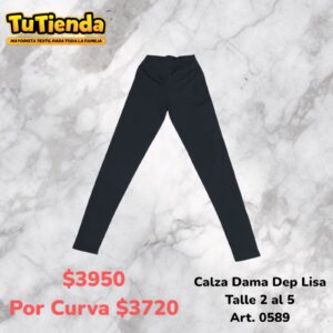 Calza Dama Microfibra Negra Lisa. Art. 0589.