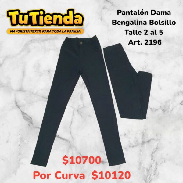 Pantalón Dama Bengalina Bolsillos. Art. 2196.