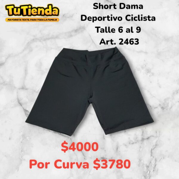 Short Dama Ciclista Microfibra Especial. Art. 2463.