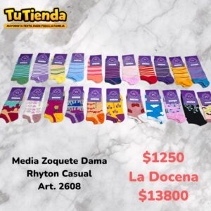 Media Zoquete Dama Rhyton Casual. Art. 2608.