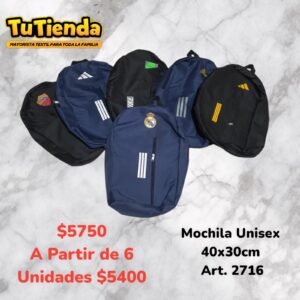 Mochila Unisex. 40 x 30 Cm. Art. 2716.