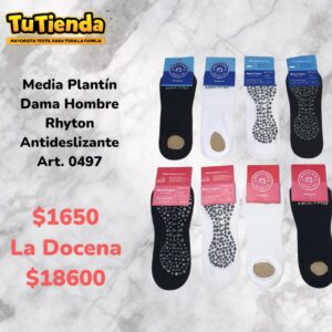 Medias Plantin Dama/Hombre con Antideslizantes. Art. 0497.