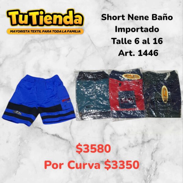 Short Nene Baño con Suspensor. Art. 1446.