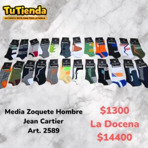Medias Zoquetes Hombre Jean Cartier. Art. 2589.