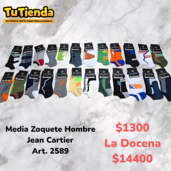 Medias Zoquetes Hombre Jean Cartier. Art. 2589.