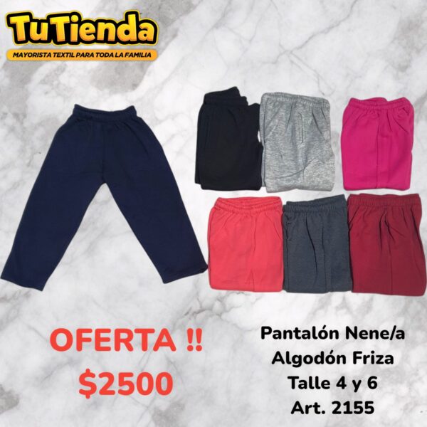 Pantalón Nene/a Algodón Frizado Oferta. Art. 2155.