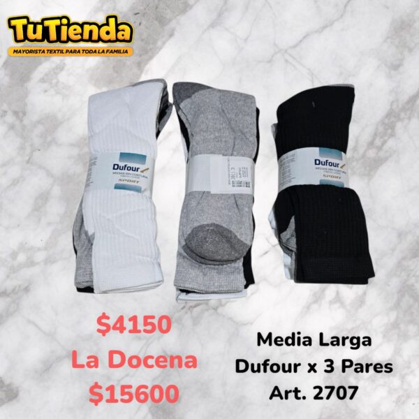 Medias Largas Dufour x 3 Pares. Art. 2707.