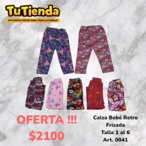 Calza Bebe Retro Frizada. Art. 0041.