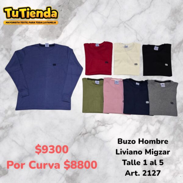 Buzo Hombre Algodon Migzar. Art. 2127.