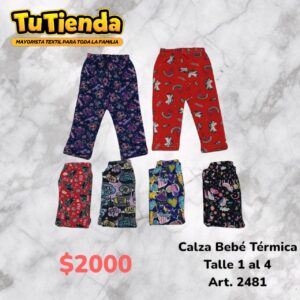 Calza Bebe Termica Estampada. Art. 2481.