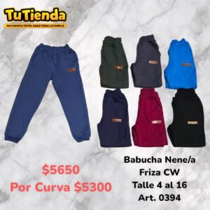 Babucha Nene/a Friza CW Talles Reales. Art. 0394.
