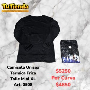 Camiseta Termica Frizada Adulto. Art. 0508.
