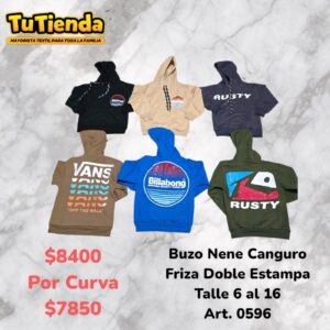 Buzo Nene Canguro Friza Marca. Art. 0596.
