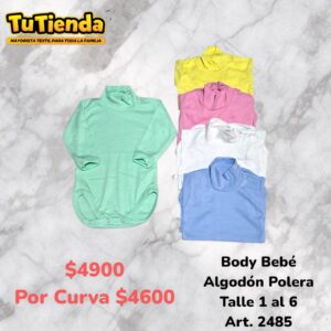Body Bebe Algodon Polera. Art. 2485.