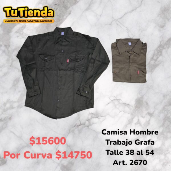 Camisa Hombre Grafa de Trabajo. Art. 2670.