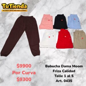 Babucha Dama Moom Friza Calidad. Art. 0435.