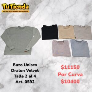 Buzo Hombre Darlon Velvet. Art. 0592.