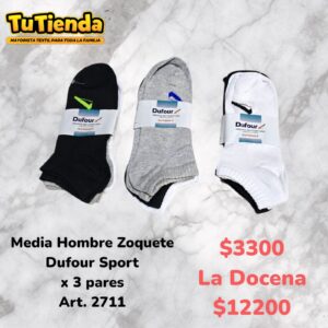Medias Zoquetes Unisex Dufour Sport. Art. 2711.