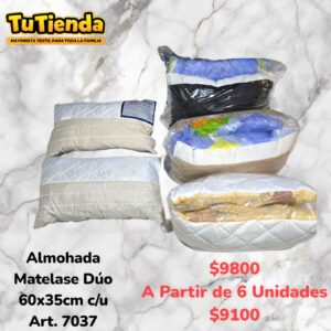 Almohadas Matelase Duo 2 de 60 x 35 Cm. Art. 7037.