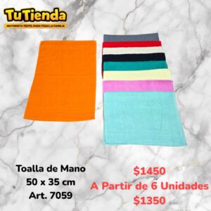 Toalla de Mano 50 x 35 Cm. Art. 7059.